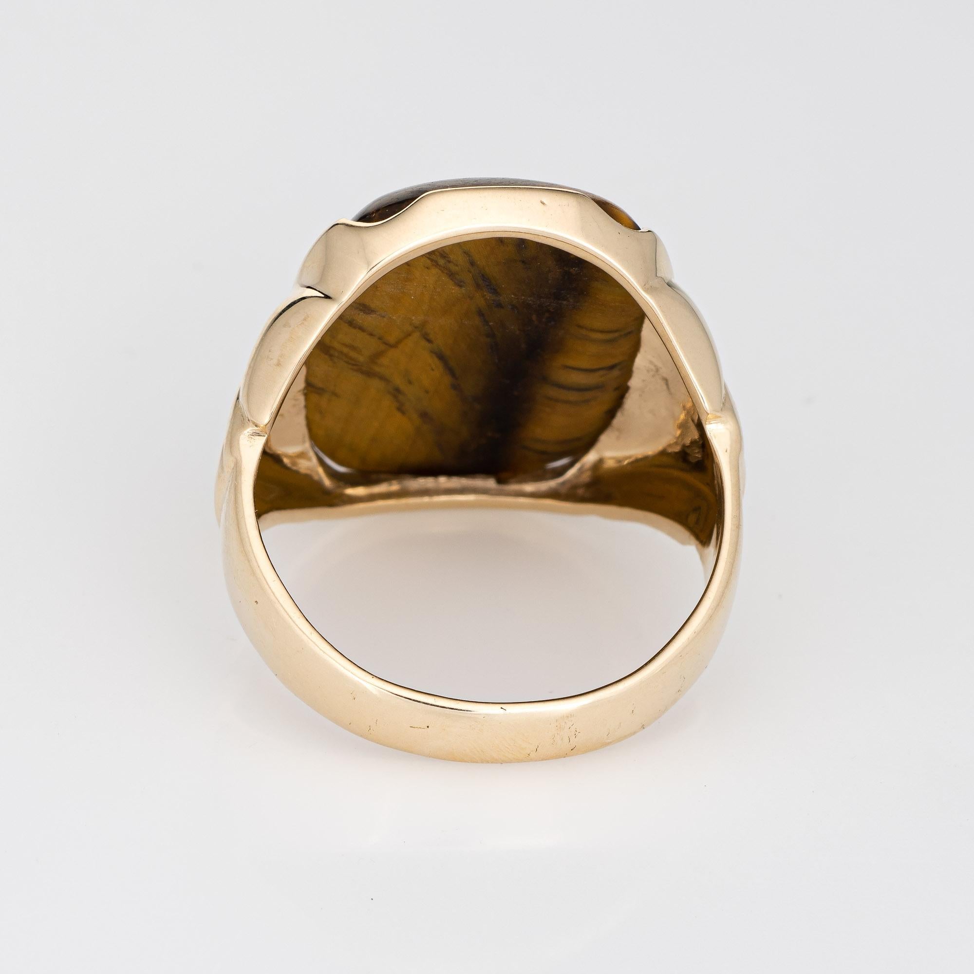 mens vintage tiger eye ring