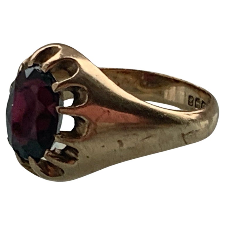 Mens Vintage 9ct Gold Garnet Ring at 1stDibs | vintage mens garnet ring, mens  garnet ring vintage, garnet rings for sale