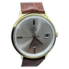 Montre Alpha vintage suisse à 17 rubis automatique, entièrement révisée