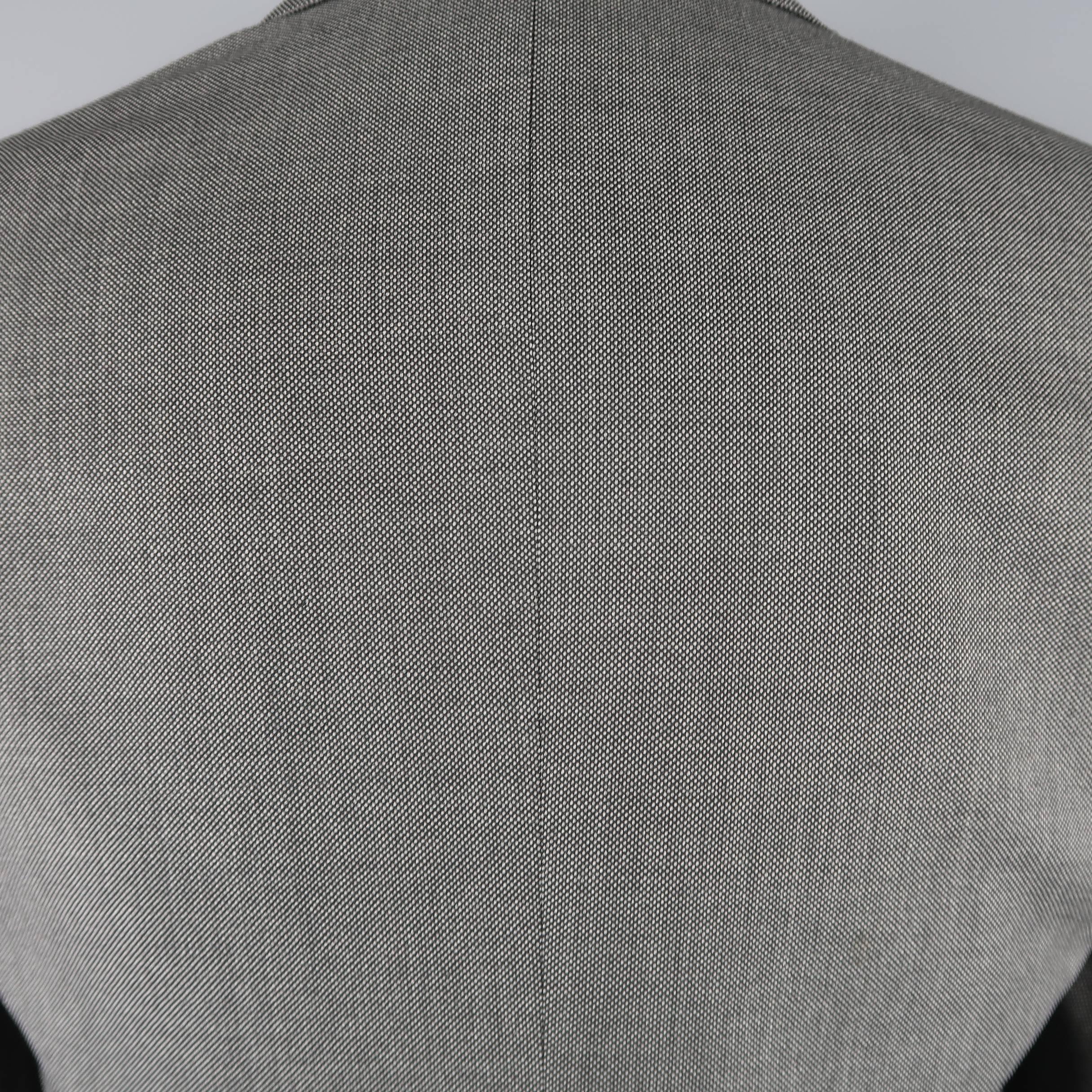 Men's Vintage BRIONI 38 Charcoal Nailhead Wool Two Button Notch Lapel Suit In Fair Condition In San Francisco, CA