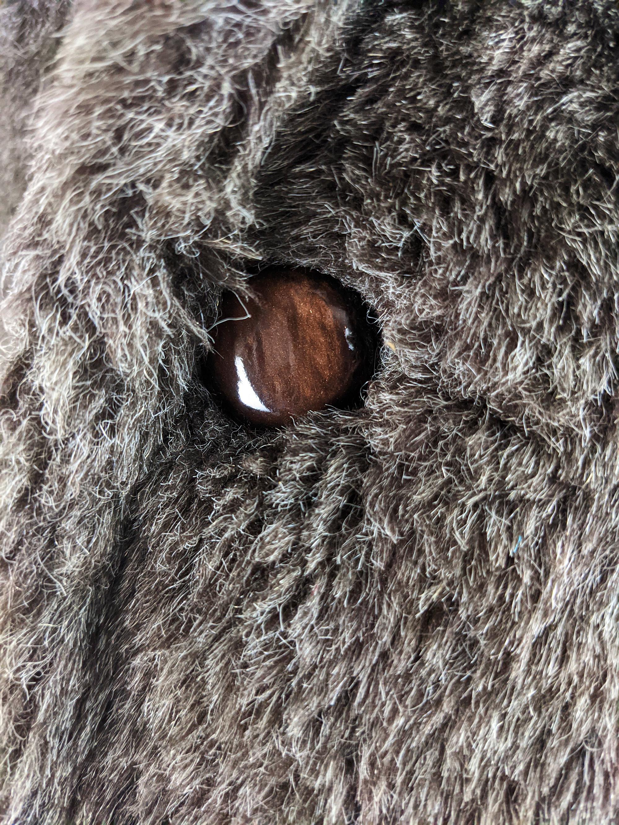 Gray Mens Vintage Brown Faux Fur Coat, 1970s