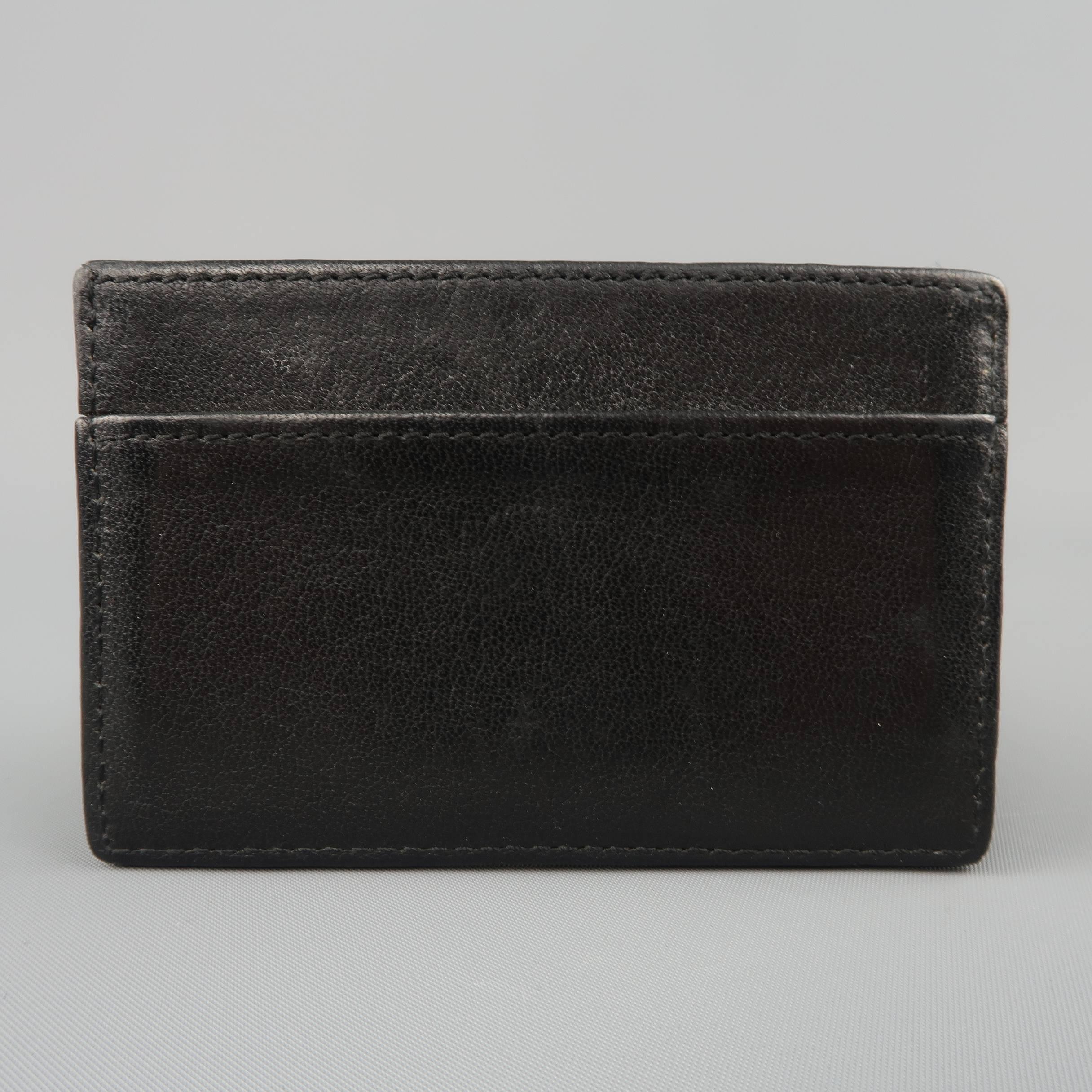 Ghurka Vintage Men's Black Leather Embossed Card Case 3