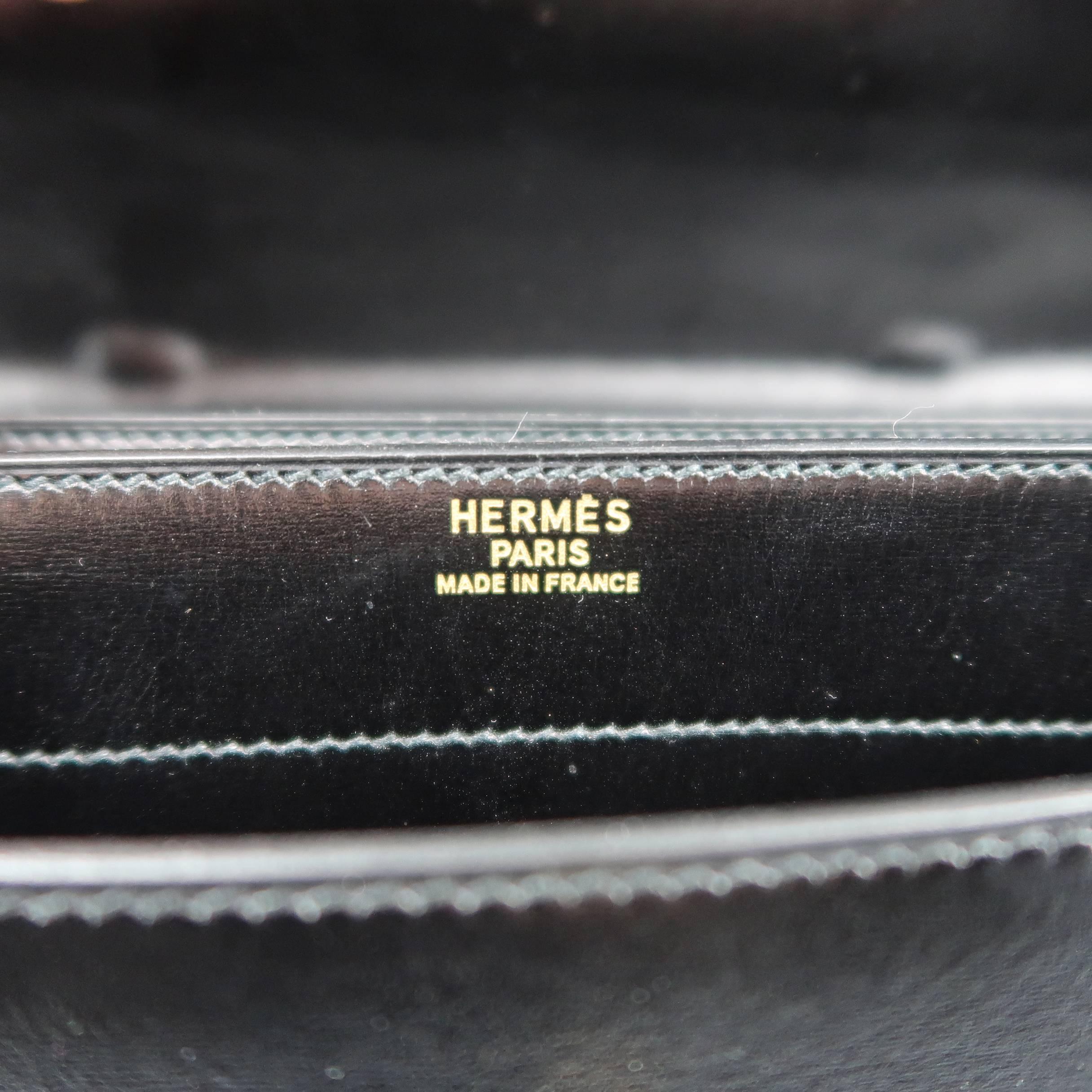 Men's Vintage HERMES Black Leather Sac a Depeches 41 Briefcase 5
