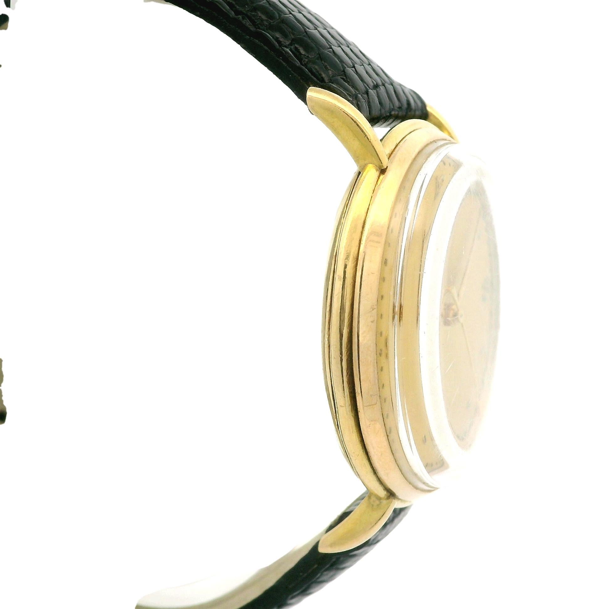 Herren Vintage International IWC 36mm 18k Gold Mechanische Herren-Vintage-Armbanduhr Cal. 89 im Zustand „Gut“ im Angebot in Montclair, NJ