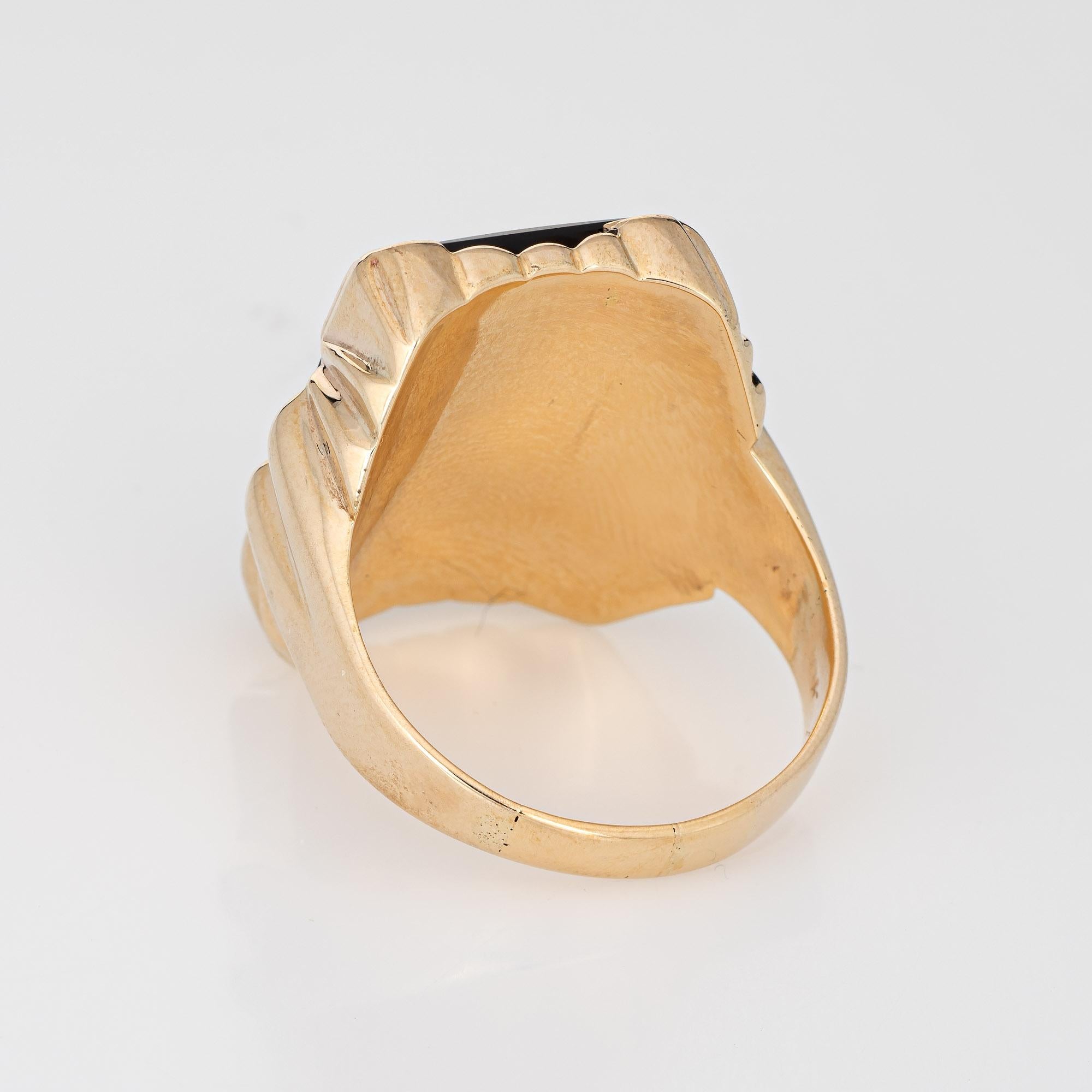estate onyx engagement ring