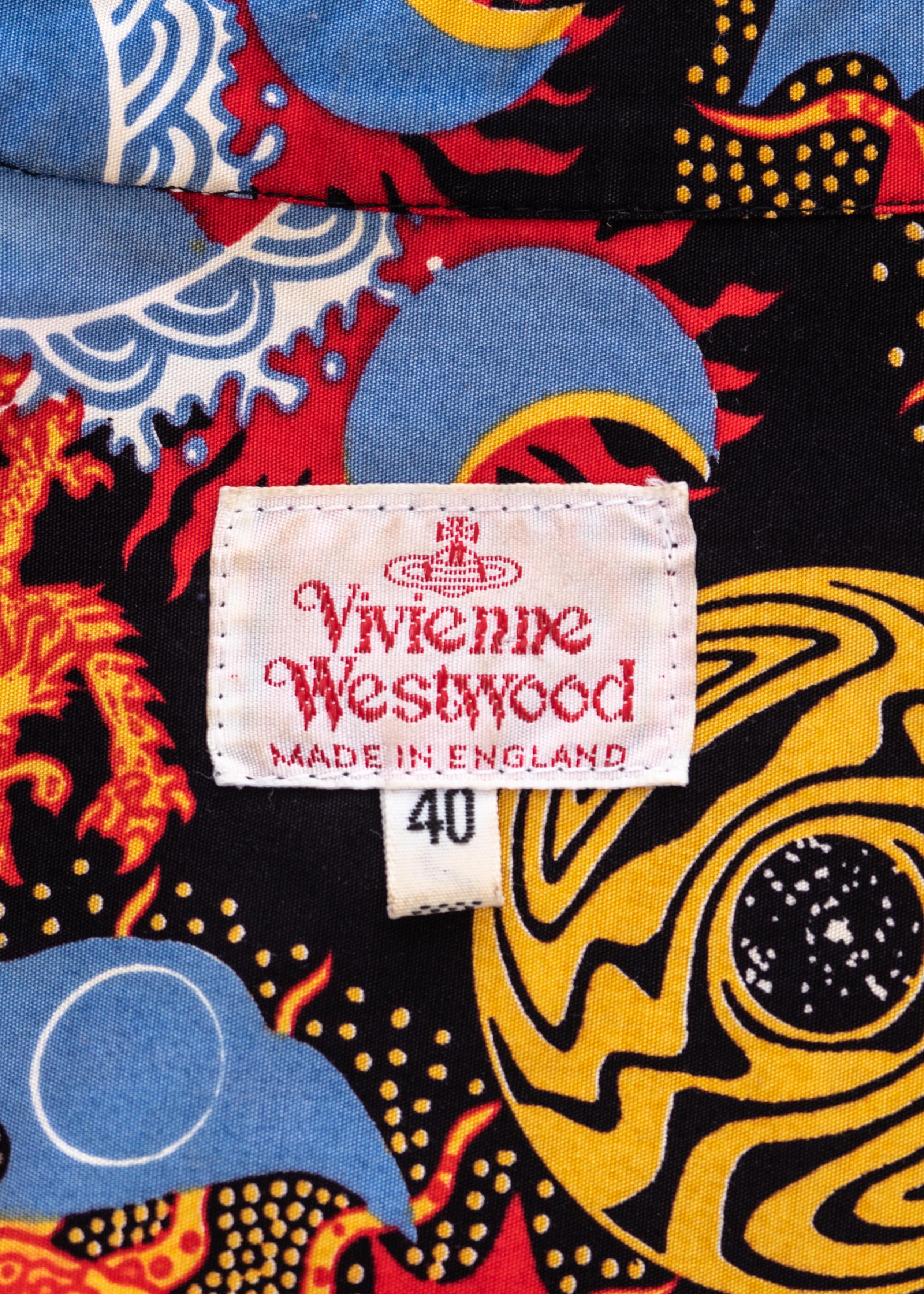 Men's Vivienne Westwood galaxy print cotton shirt and pocket square, ss 1988 1