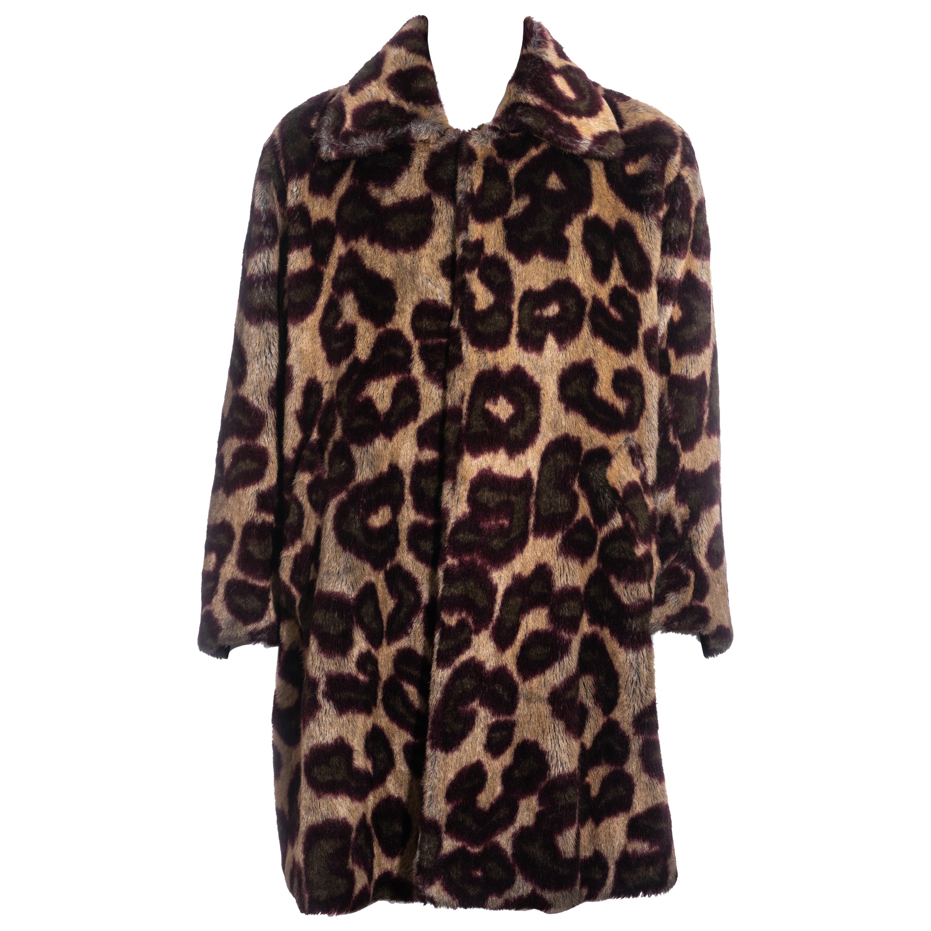 Men's Vivienne Westwood leopard print faux fur coat, fw 1998