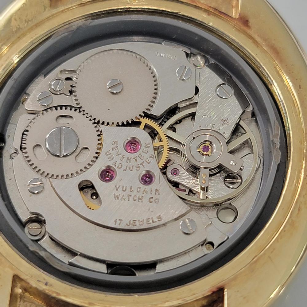 Herren Vulcain Ref 45325 Tagesdatum 38mm Handaufzugs-Uhr 1970er Jahre Vintage JM24 7