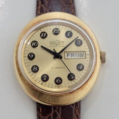 Mens Vulcain Ref 45325 Day Date 38mm Manual Wind Dress Watch 1970s Vintage JM24