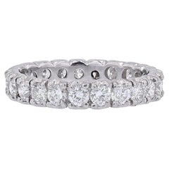 Vintage Unisex Platinum Diamond Eternity Wedding Band