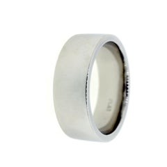 Men's White Gold Brushed Finish Wedding Band