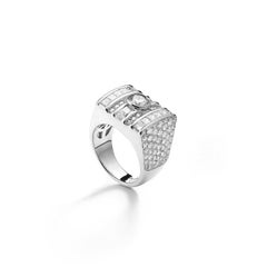 Men's White Gold Diamond Ring
