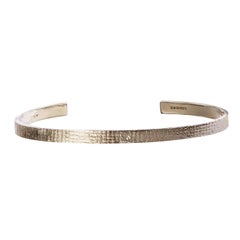 Men's Solid White Gold Paper Cuff Bracelet by Allison Bryan