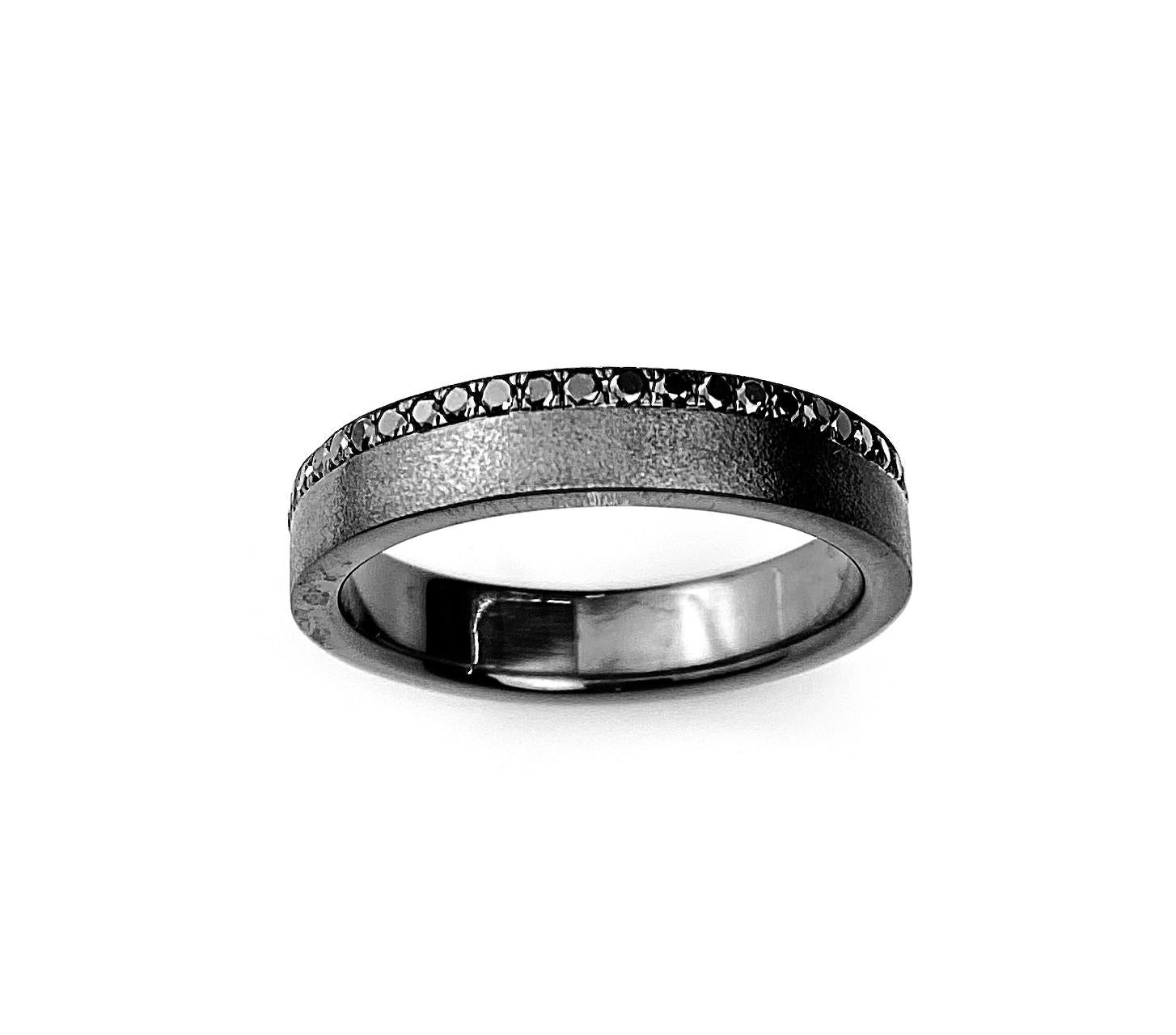 black rhodium wedding band