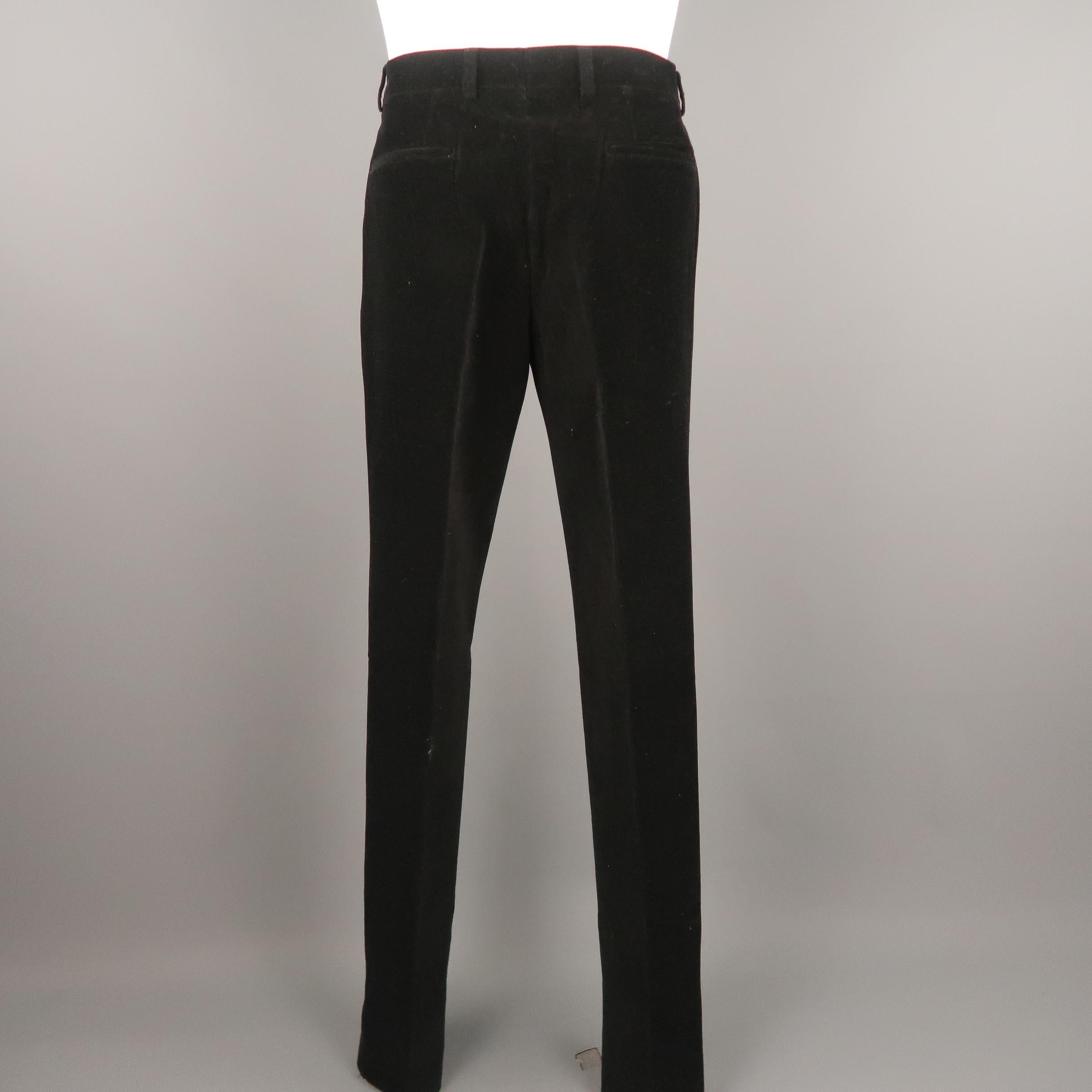 Men's WILKES BASHFORD Size 30 Black Corduroy Casual Pants In Excellent Condition In San Francisco, CA