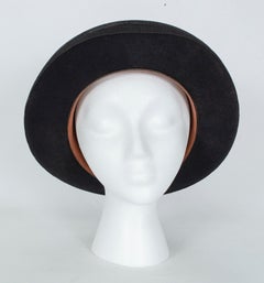 Cappello a bombetta da uomo William Lyons Black in feltro fine - misura 7 1/8, anni 20