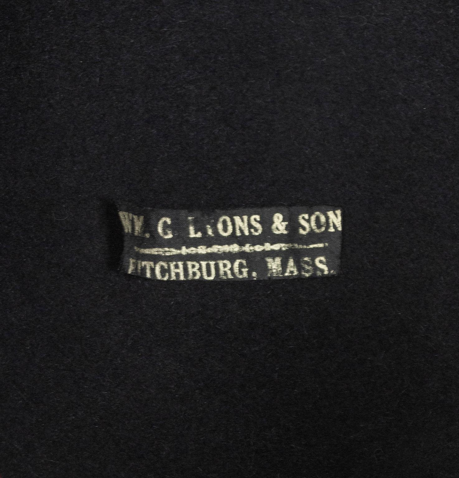 Men's Men’s William Lyons Black Fine Felt Bowler Hat – size 7 1/8, 1920s For Sale