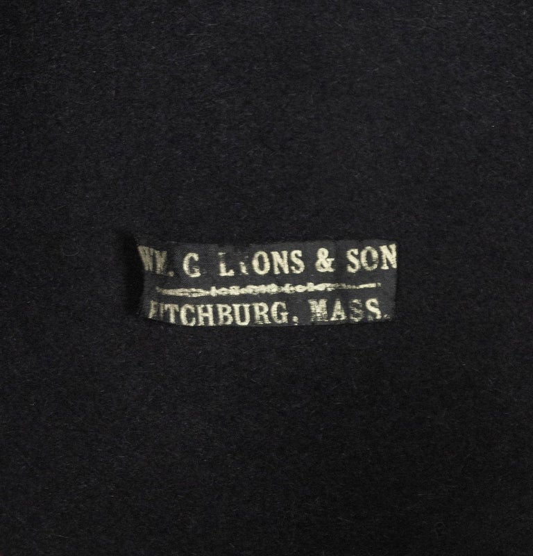 Men’s William Lyons Black Fine Felt Bowler Hat – size 7 1/8, 1920s For Sale 3