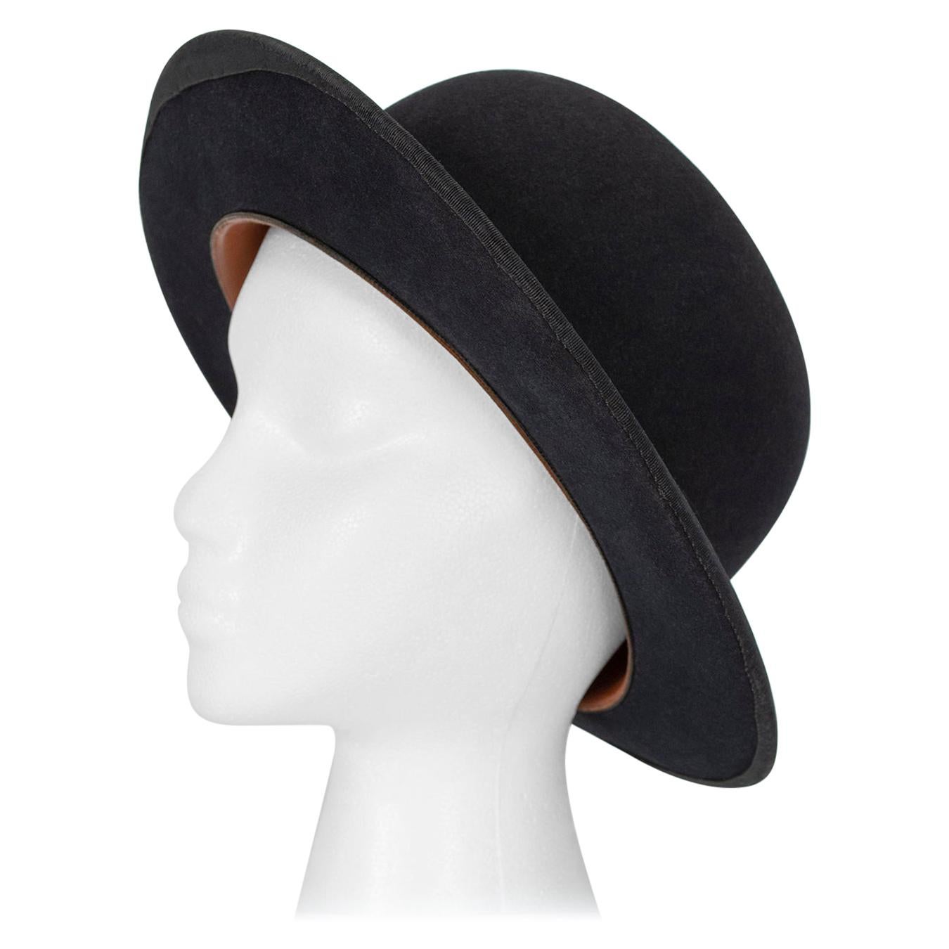 Men’s William Lyons Black Fine Felt Bowler Hat – size 7 1/8, 1920s