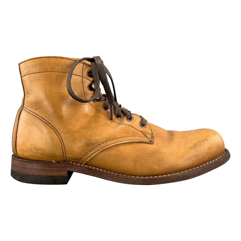 Men's WOLVERINE Size 8 Tan Leather 1,000 MILE Ankle Boots For Sale at ...