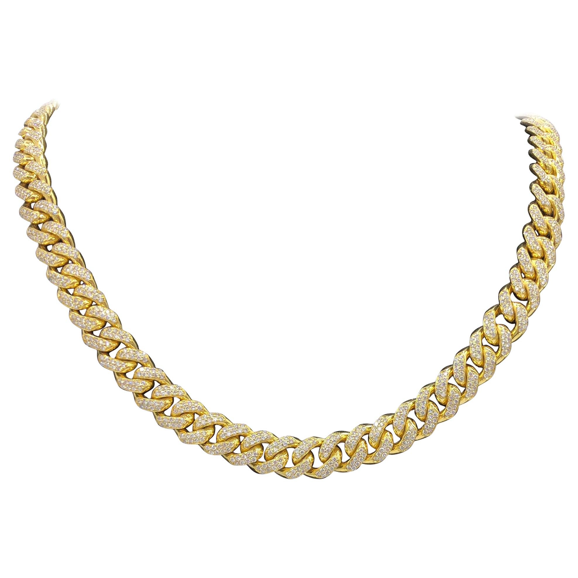 Men's Yellow Gold Diamond Cuban Link Chain For Sale at 1stDibs | cuban chain  for sale, chains for sale, men's gold cuban link chain