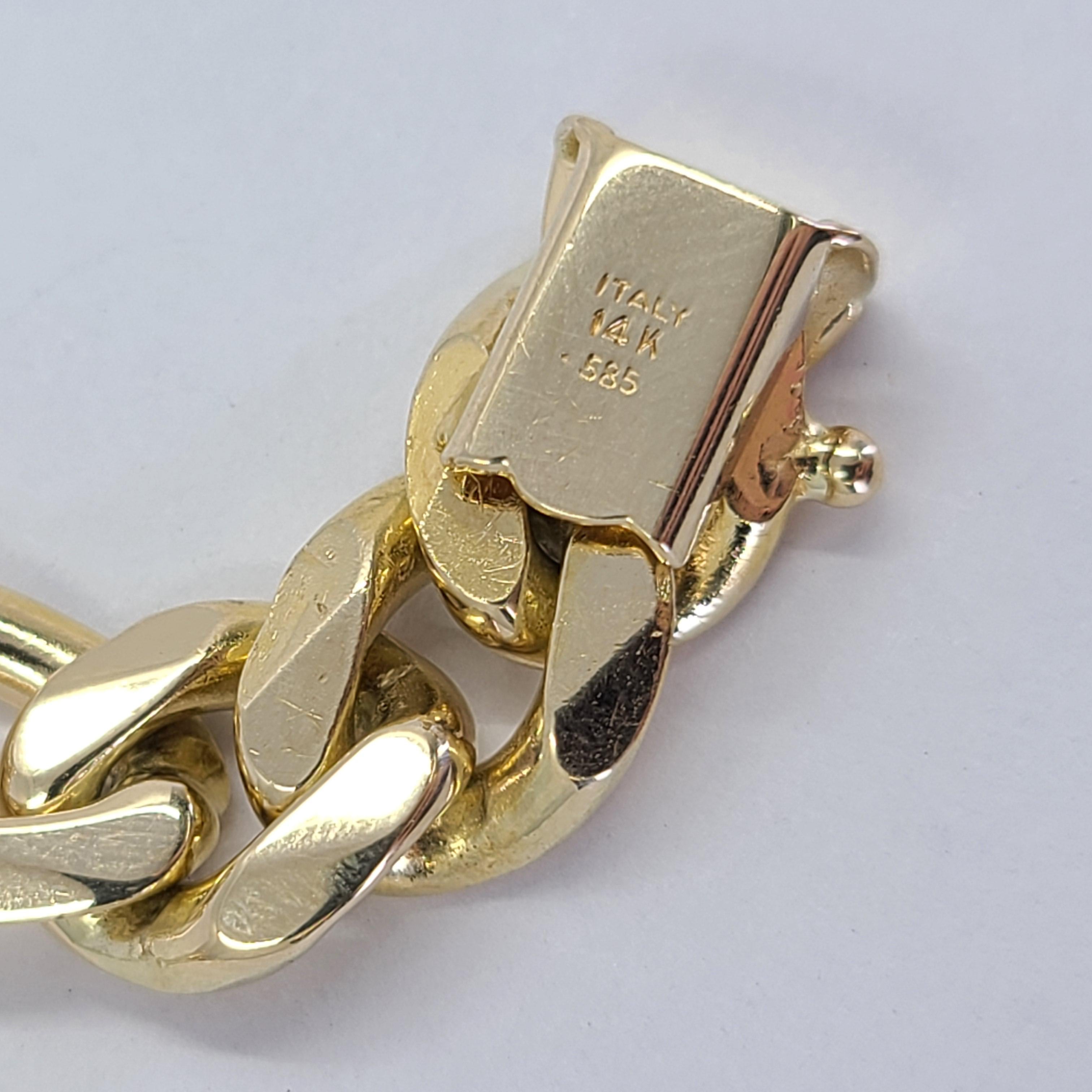 Bracelet d'identité Figaro en or jaune pour homme en vente 1