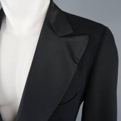 Jean Paul Gaultier Men's Wool Silk Peak Lapel Le Smoking Tuxedo Jacket
