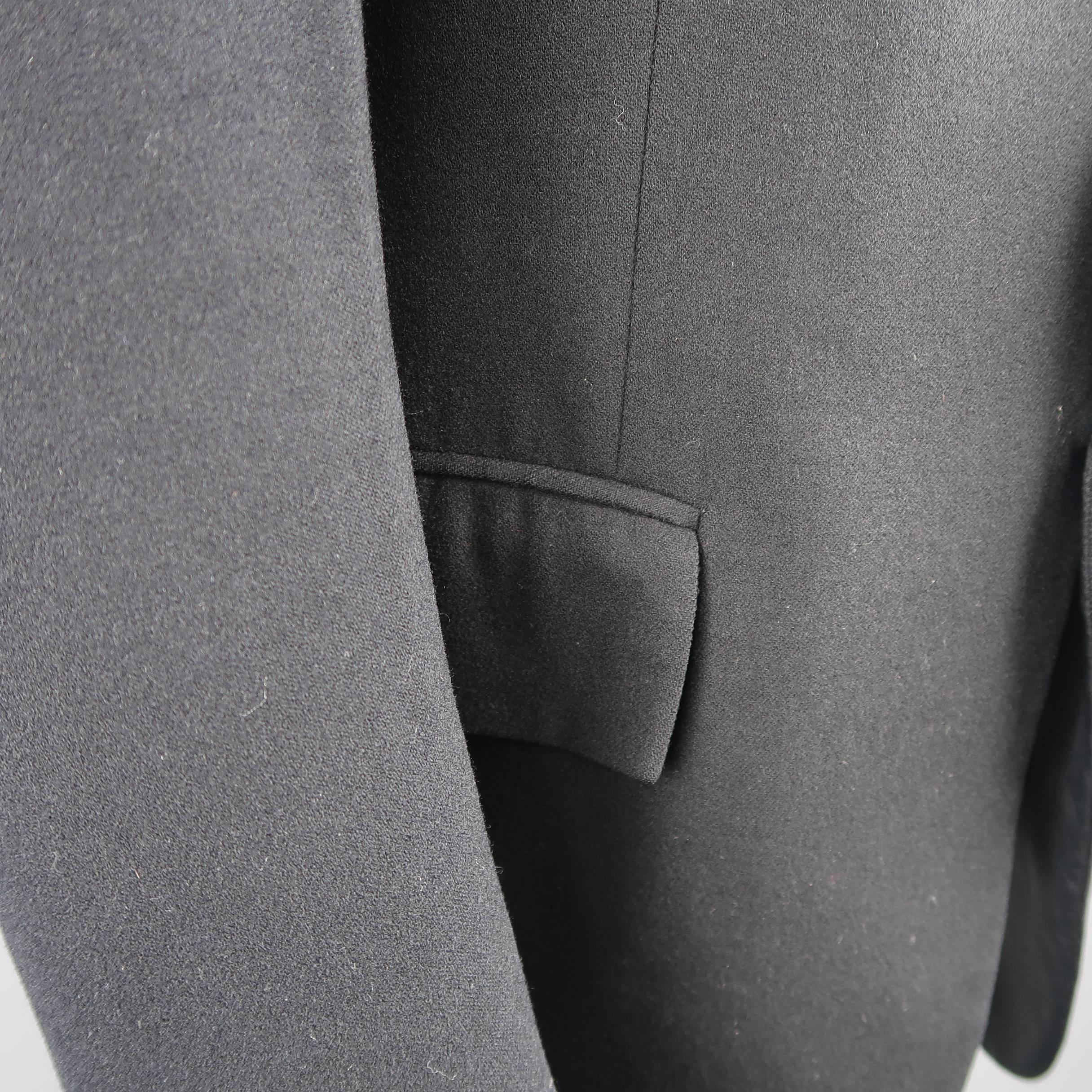 Jean Paul Gaultier Men's Wool Silk Peak Lapel Le Smoking Tuxedo Jacket In Excellent Condition In San Francisco, CA