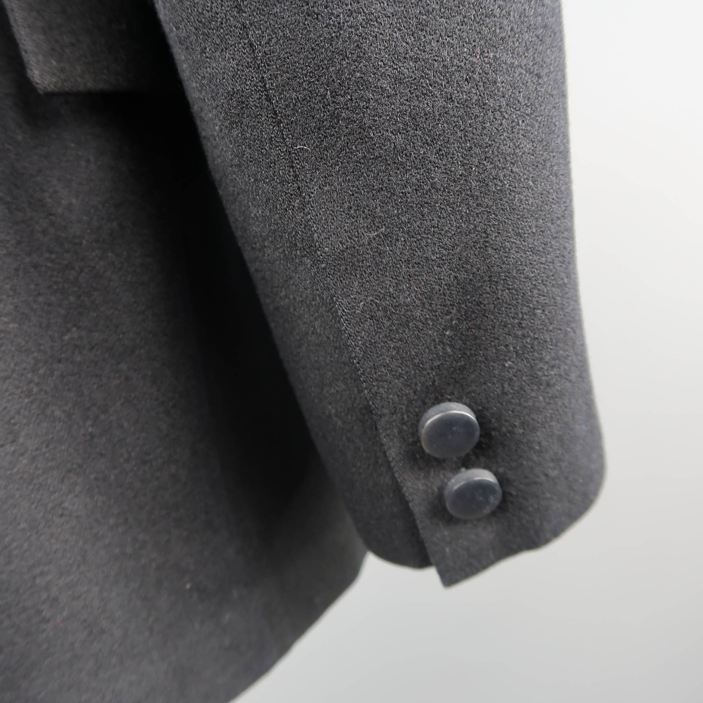 Jean Paul Gaultier Men's Wool Silk Peak Lapel Le Smoking Tuxedo Jacket 2