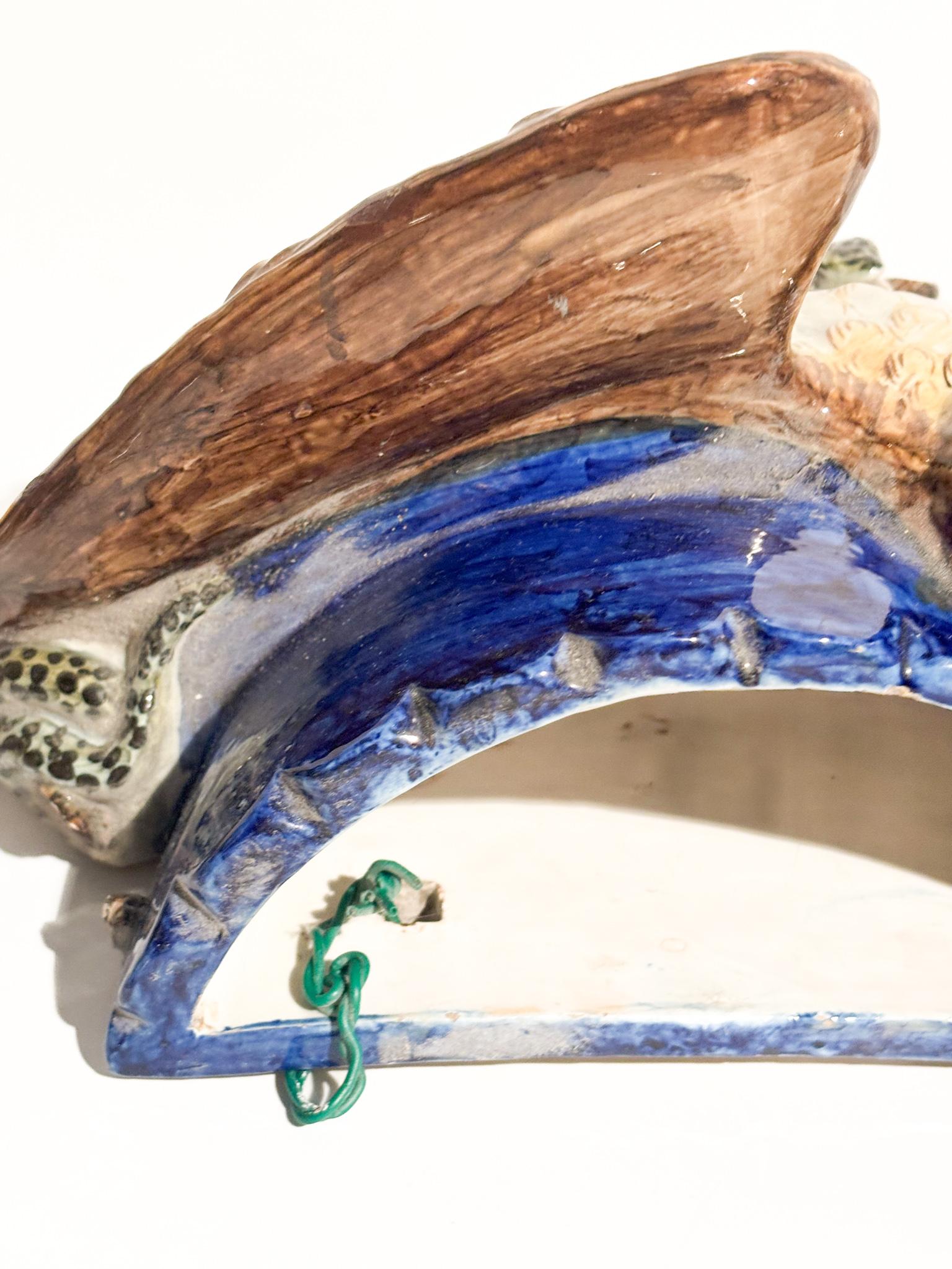 Mensola Portafiori da Parete in Ceramica di Ginori - Doccia a Forma di Aquila in vendita 5