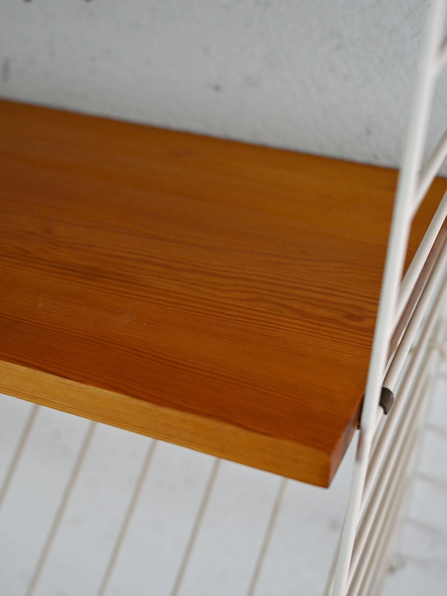 Metal Vintage shelves with metal frame For Sale