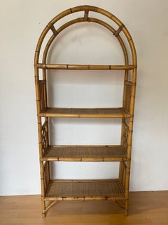 Mensole vintage in bambu e rattan anni 1970