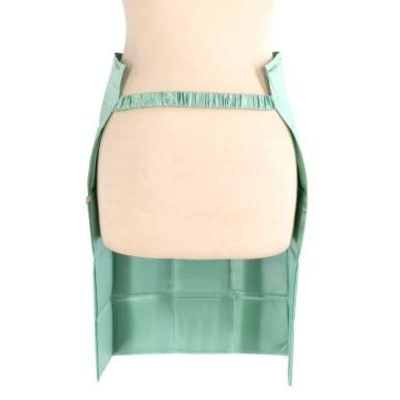 Women's Menta Lacquered Matelasse Satin Skirt For Sale