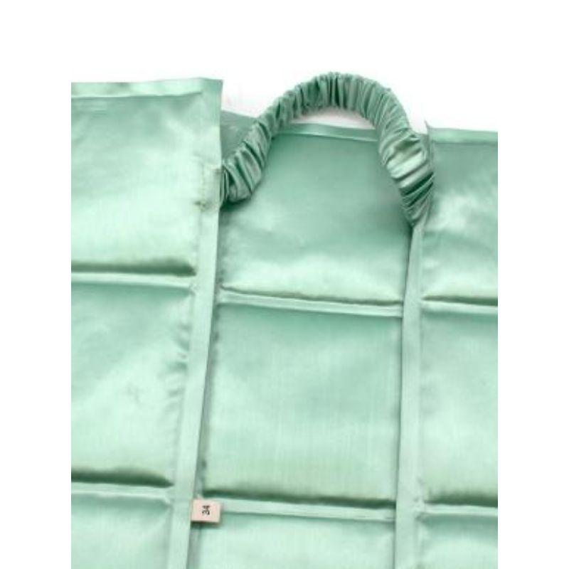 Menta Lacquered Matelasse Satin Skirt For Sale 5