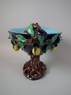 Menton Majolica Lemons Centrepiece Bowl