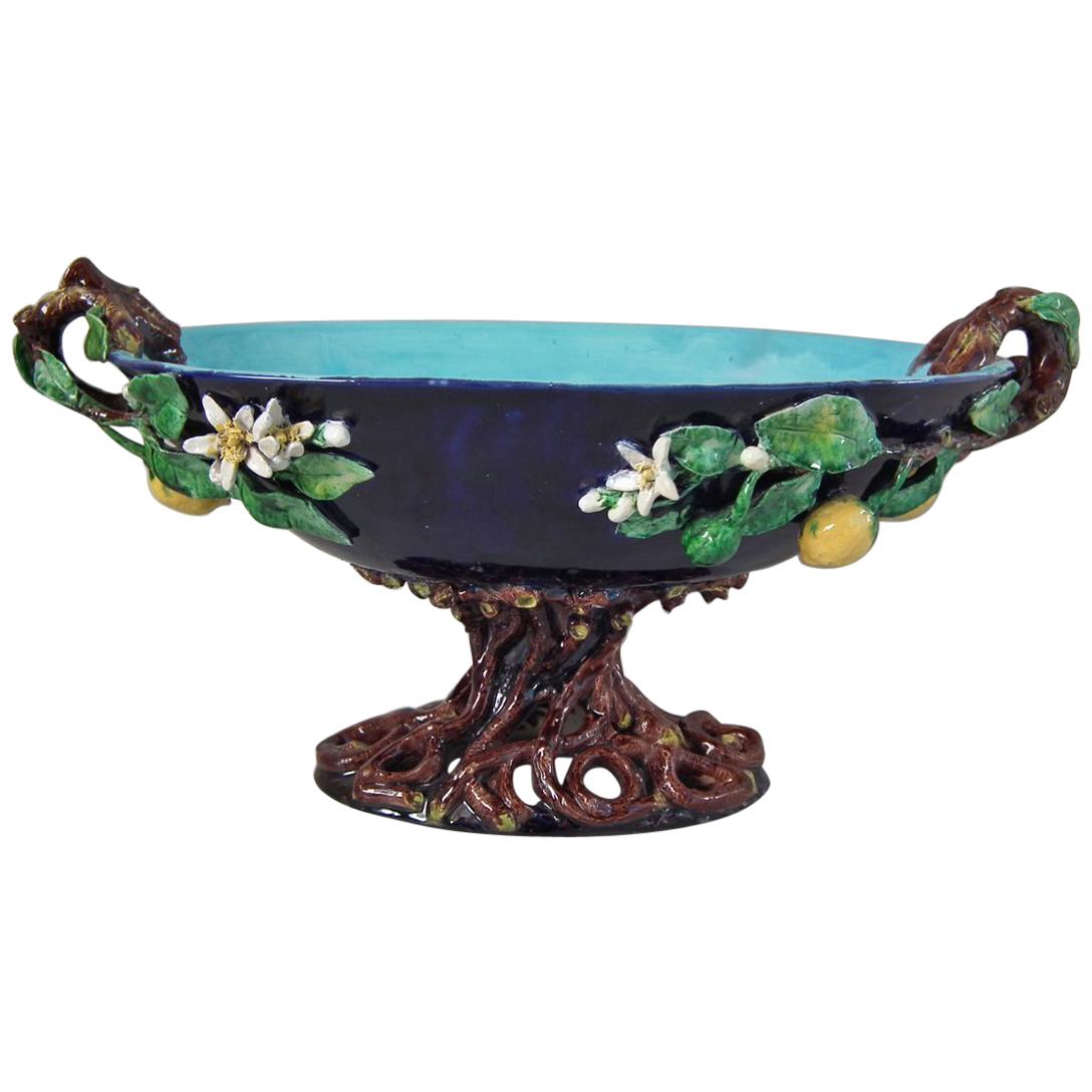Menton Majolica Lemons Centrepiece Bowl