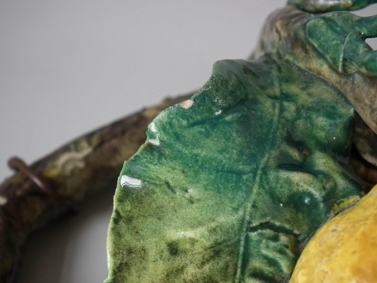 Menton Majolica Lemons Wall Pocket 1