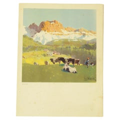 Speisekarte des Transatlantischen REX vom 10. August 1935 Kopie des Bildes Kühe auf der Weide