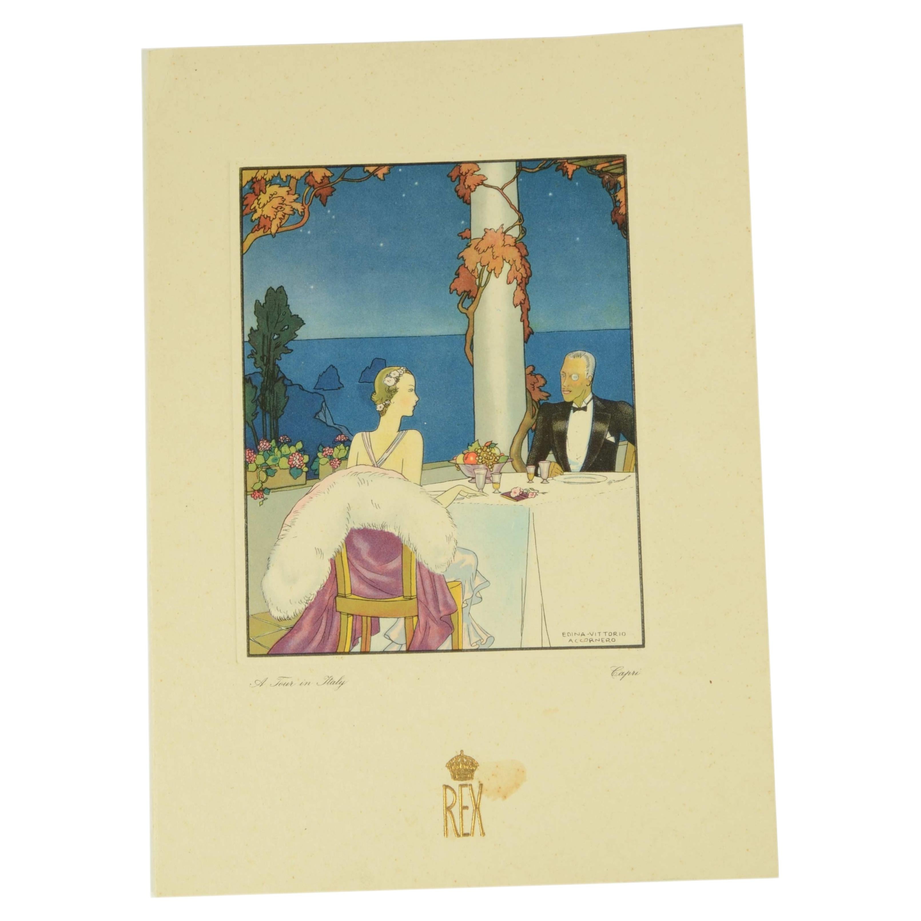 First class menu of the Transatlantic REX on September 26, 1932