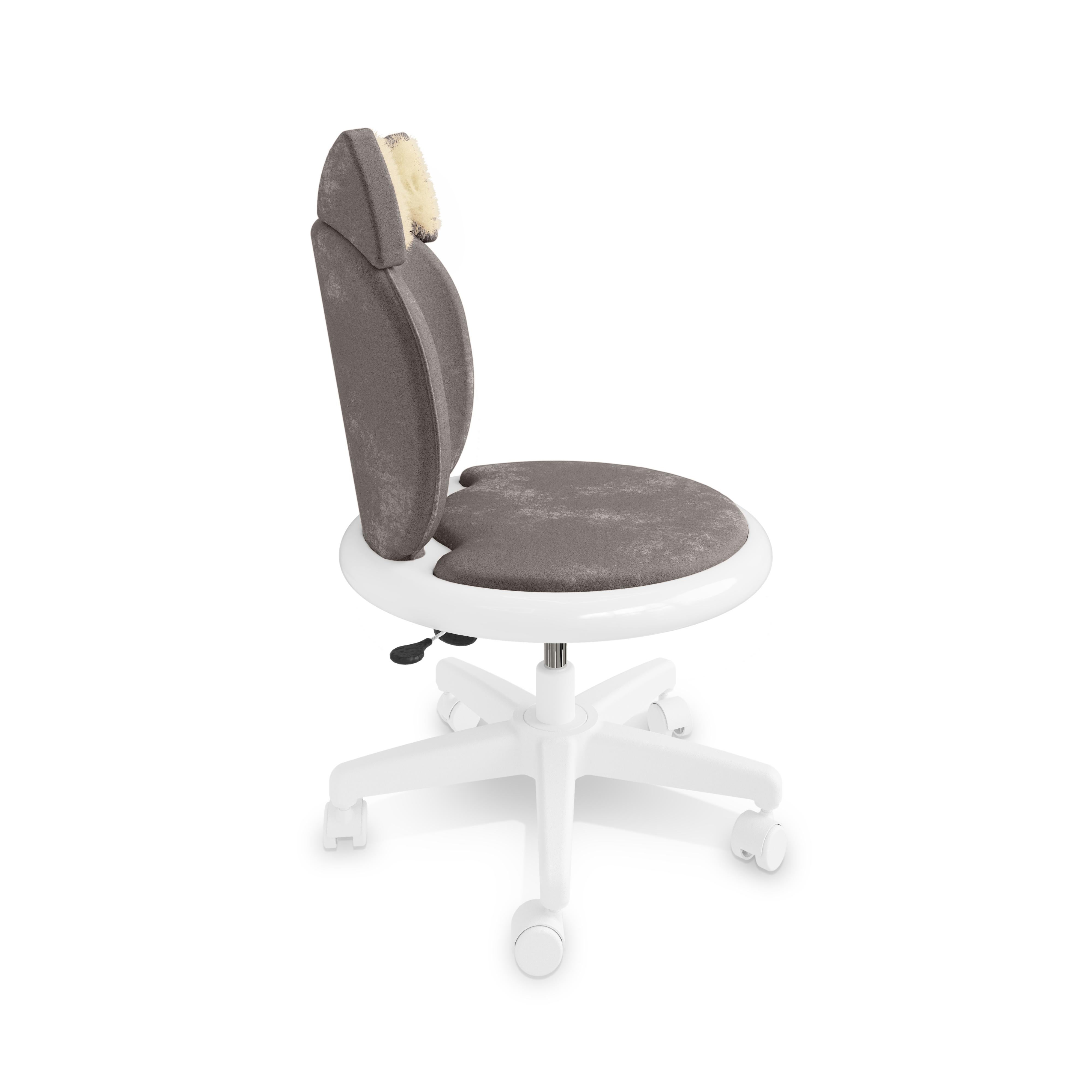 Chaise de bureau Meow en velours Antracite par MAGILORE - Chaise de bureau pivotante pour enfants en vente 4