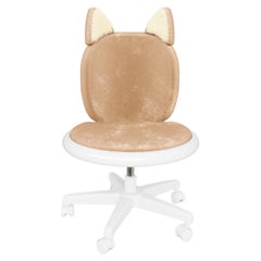 Meow Office Chair in Lion Velvet by MAGILORE – Kids’ Swivel Desk Chair