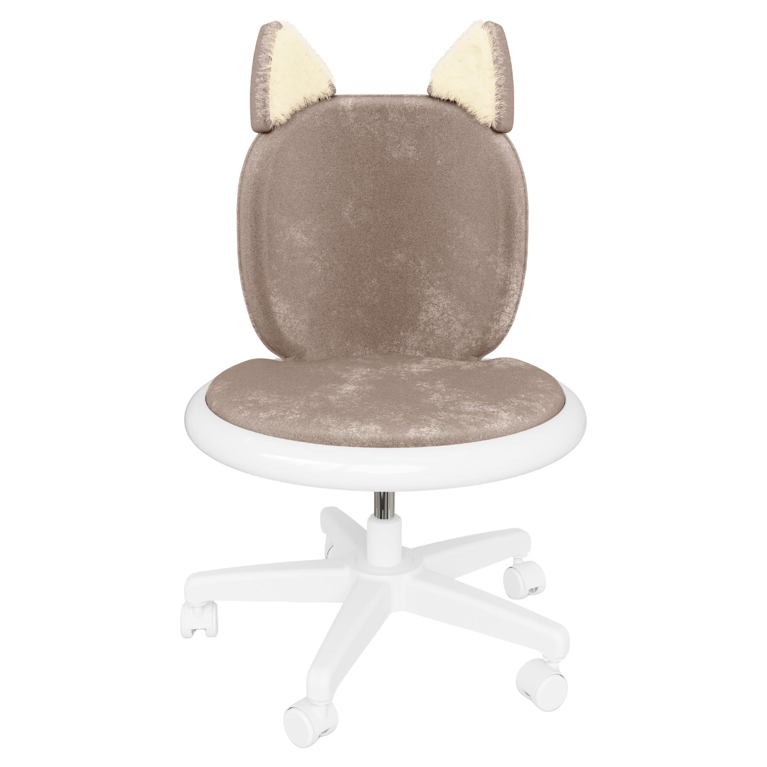 Sedia da ufficio Meow in velluto per topi di MAGILORE- Sedia da scrivania girevole per bambini