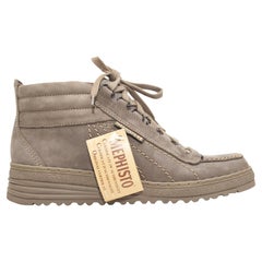 Mephisto Grey Suede High-Top Sneakers