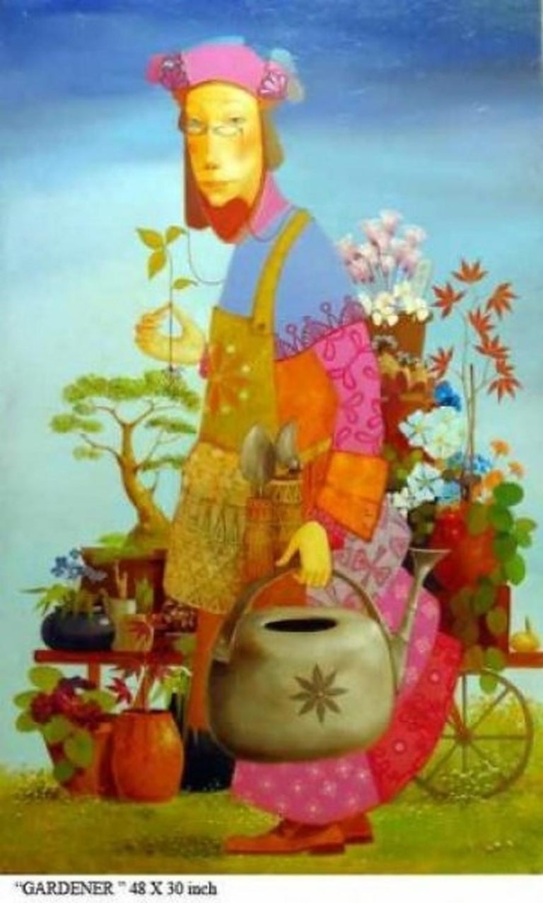 Merab GAGILADZE Figurative Painting - Gardener