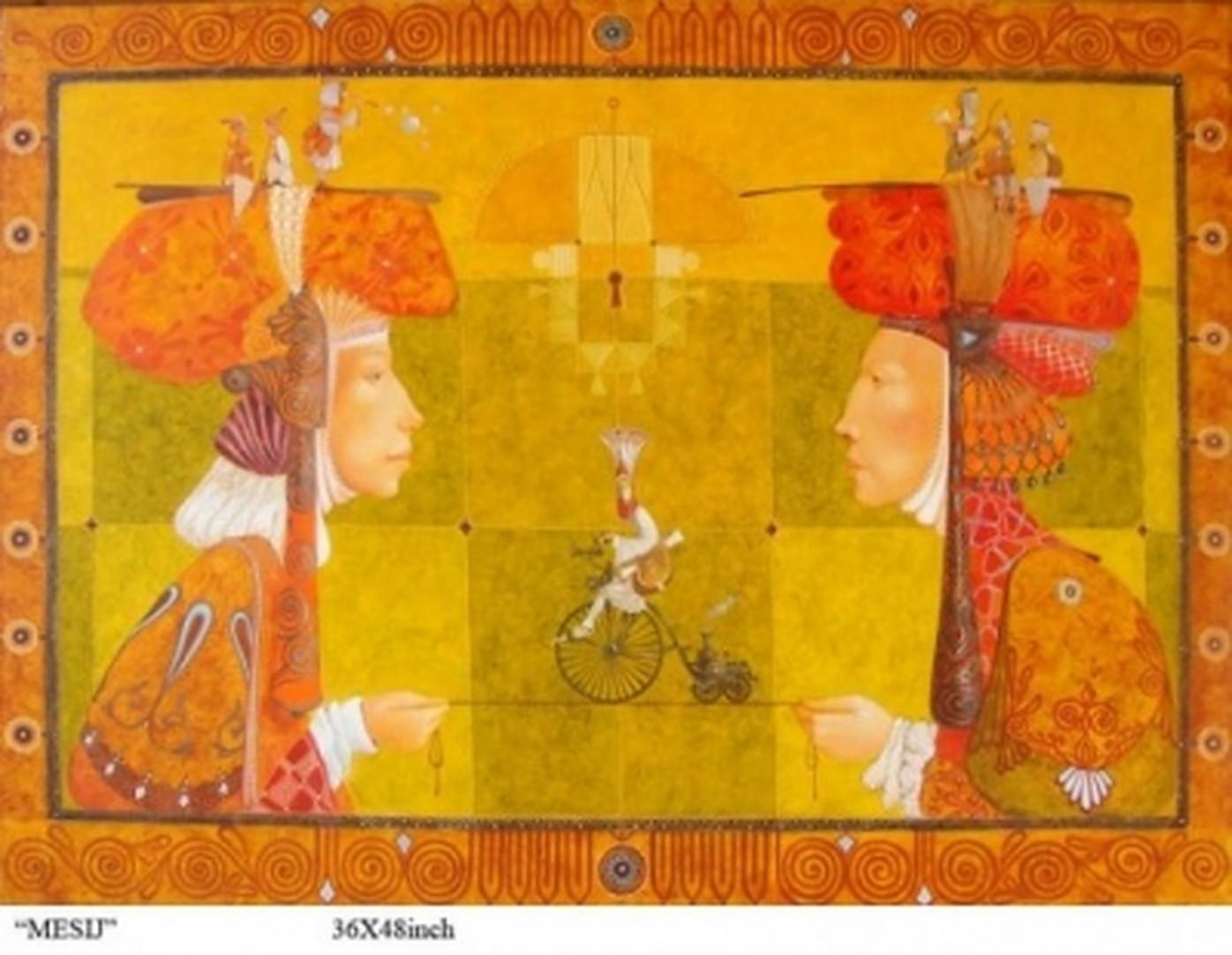 Figurative Painting di Merab GAGILADZE - Messaggio