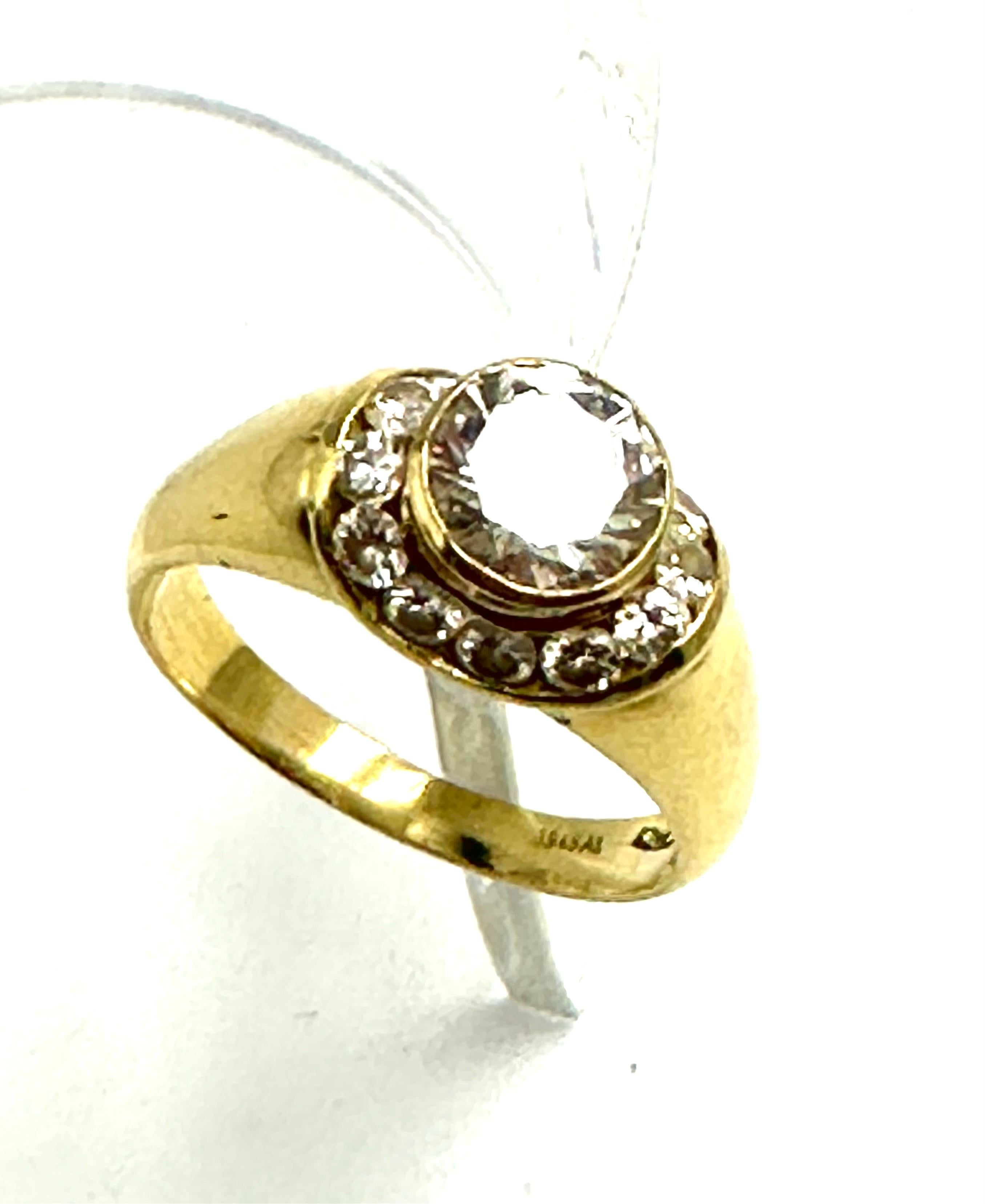 Round Cut Wonderful convex band ring with diamonds For Sale