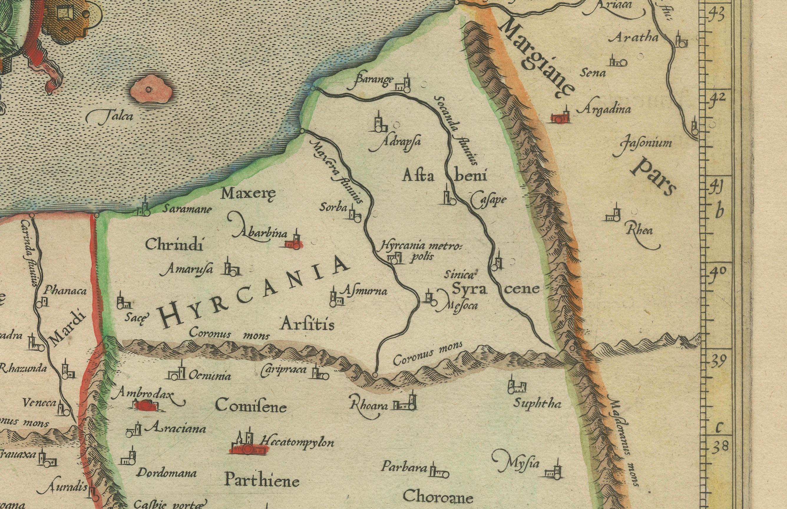 Engraved Mercator's Ptolemaic Map of Ancient Assyria, Media, and Persia For Sale