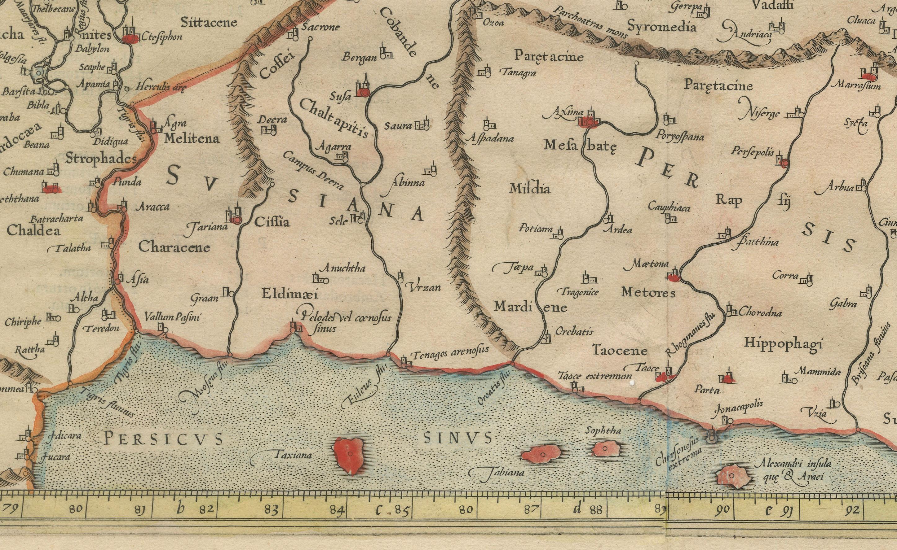 Paper Mercator's Ptolemaic Map of Ancient Assyria, Media, and Persia For Sale