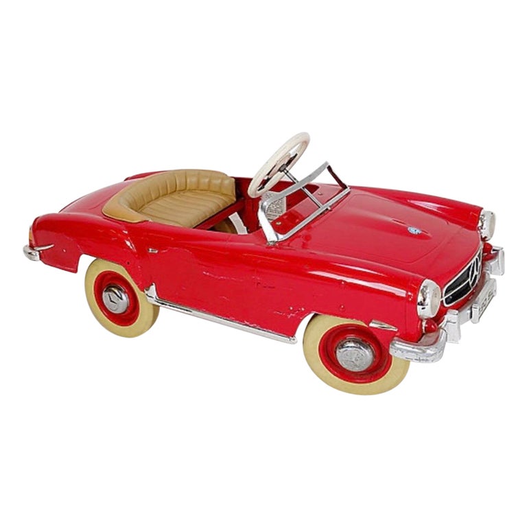 Enjoliveur De Voiture à Pédales Mercedes 190 SL Vintage Aluminium - Rare