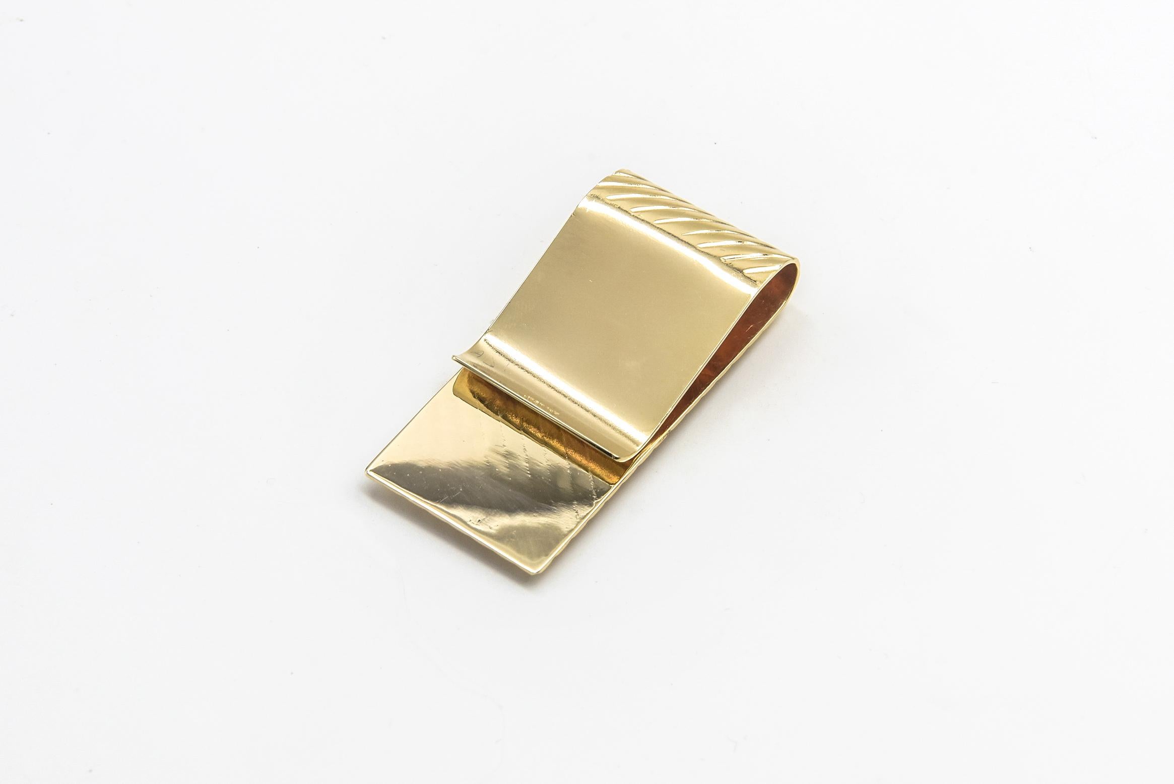 Mercedes Benz Diamond and Gold Money Clip In Good Condition In Miami Beach, FL